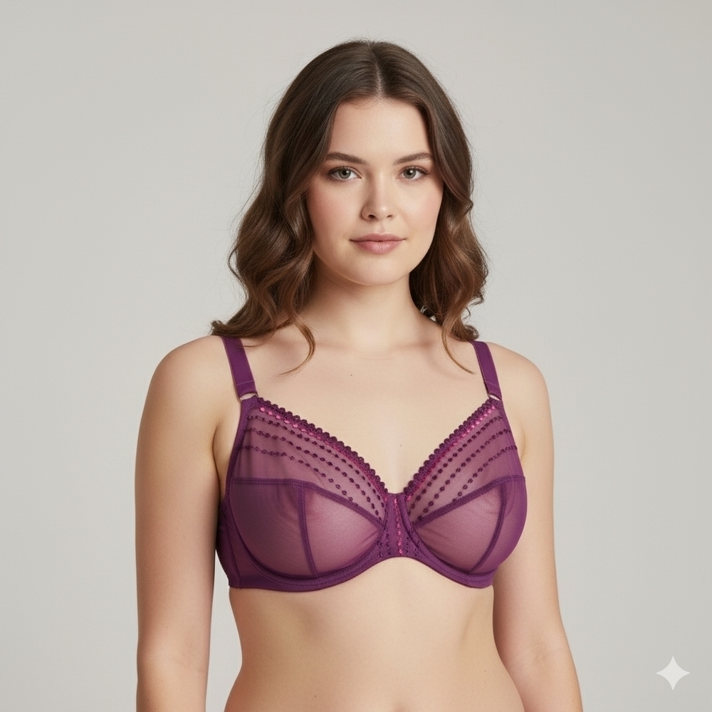 Fantasie Side Support Blue Underwire Unpadded Unlined Bra FL2982 38i Lingerie